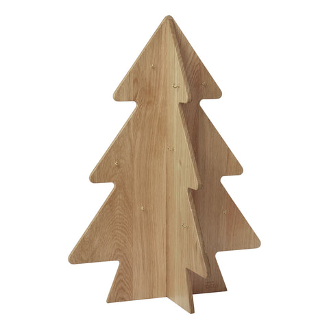 Christmas Tree - Oak/Brass