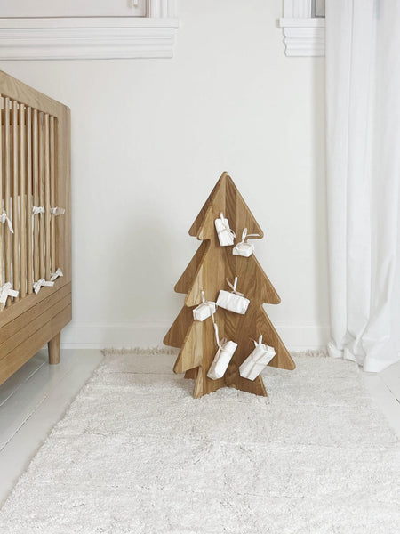 Christmas Tree - Oak/Brass