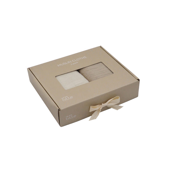 Muslin - 2-pack gift box - Light Sand / Clay