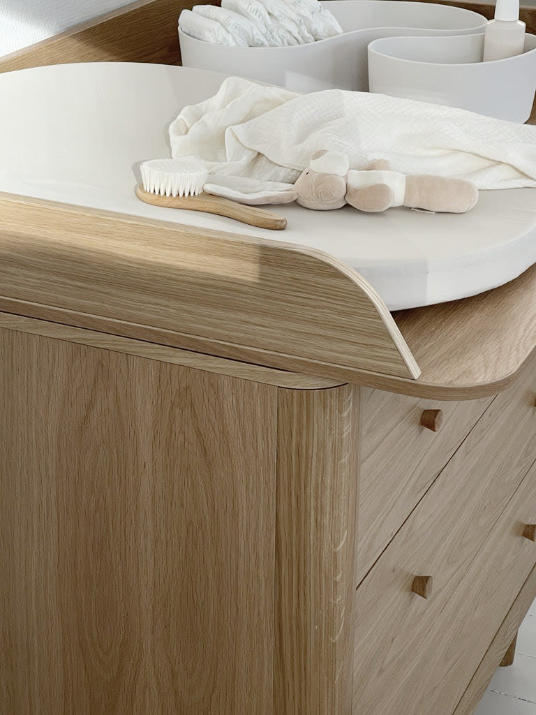 solid wood dresser changing table low voc water-based finish eu Nature Changing Unit 2.0