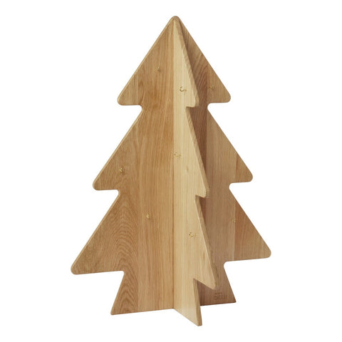Christmas Tree - Oak/Brass